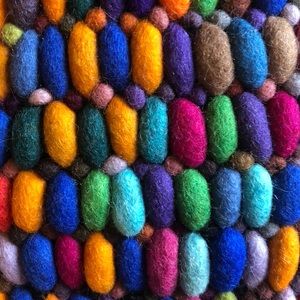Cute cross body wool purse